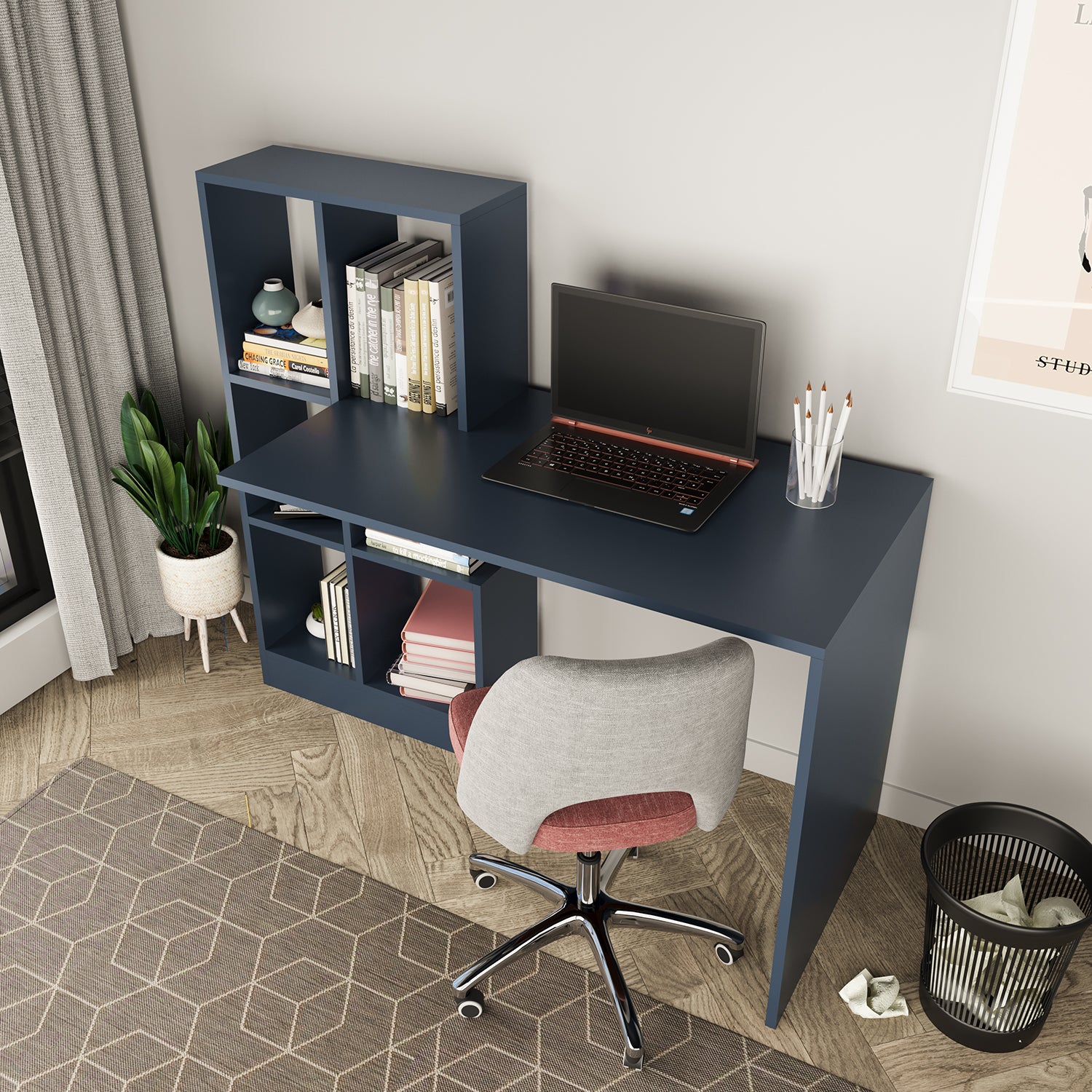 Bimossa T11 Dustin Kitaplıklı Çalışma Masası