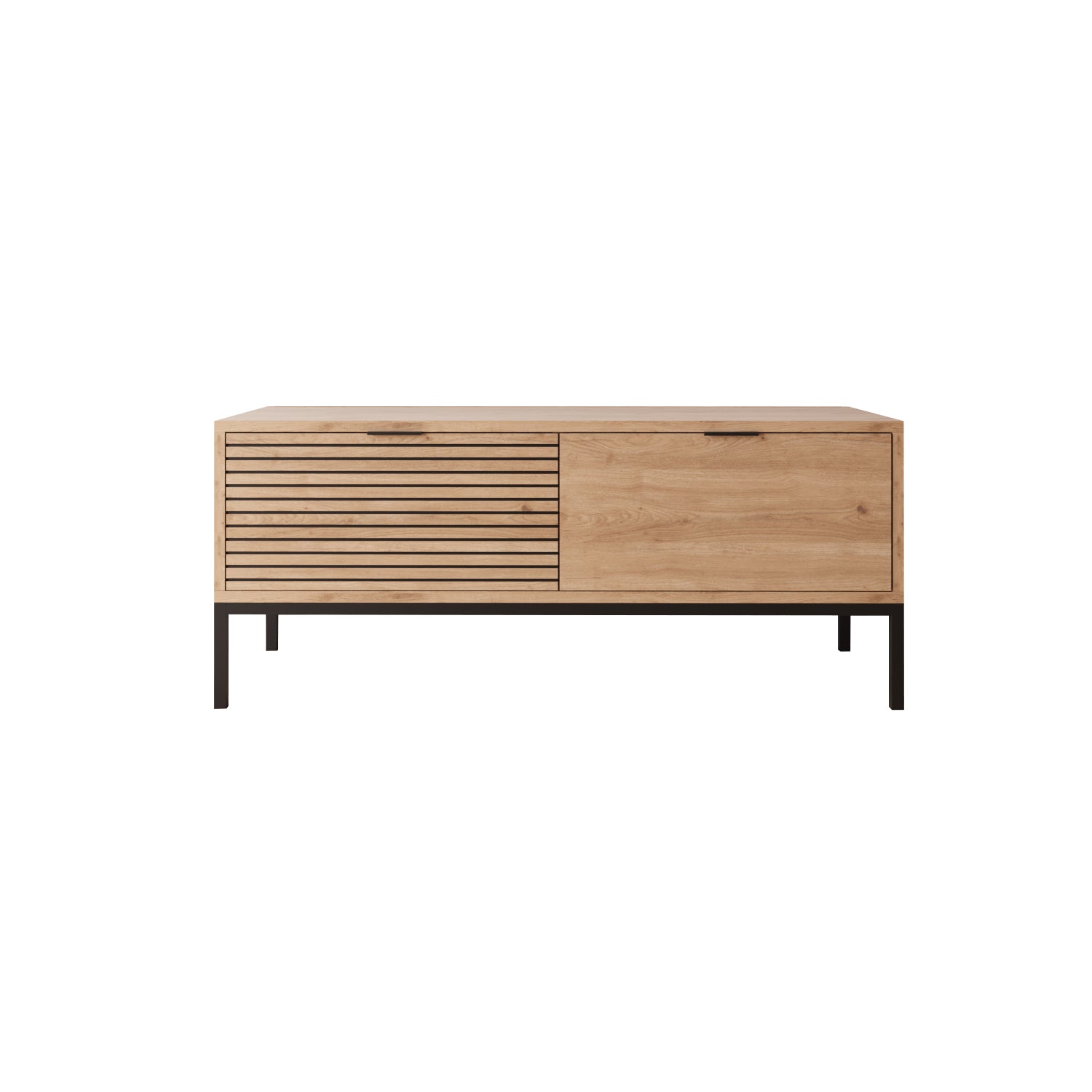 Bimossa B0060 Alya Ahşap Görünümlü TV Sehpası 120 cm 2 Çekmeceli Modern Salon TV Ünitesi
