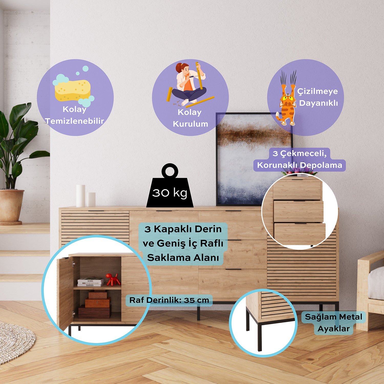 Bimossa H0060 Alya Konsol 180 cm