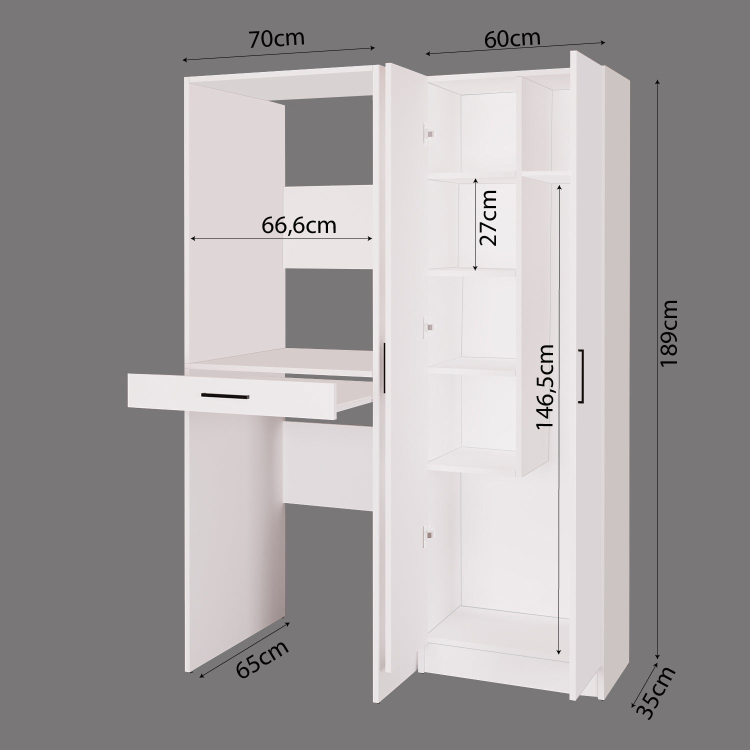 Bimossa Y04 Alvessa İkili Set, Çamaşır ve Kurutma Makinesi Dolabı Beyaz, Kapaklı Raflı Banyo Dolabı, Çamaşır Sepeti Çekmeceli Dolap