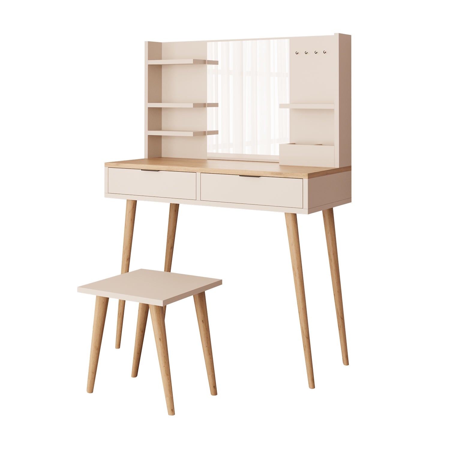 Bimossa V40 Bella Tabureli Makyaj Masası