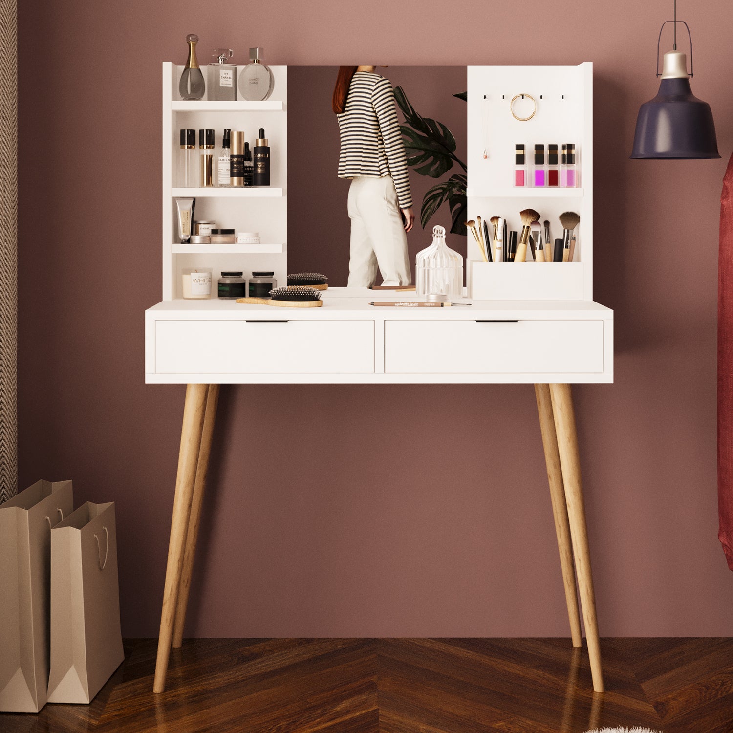 Bimossa A40 Bella Çekmeceli Makyaj Masası