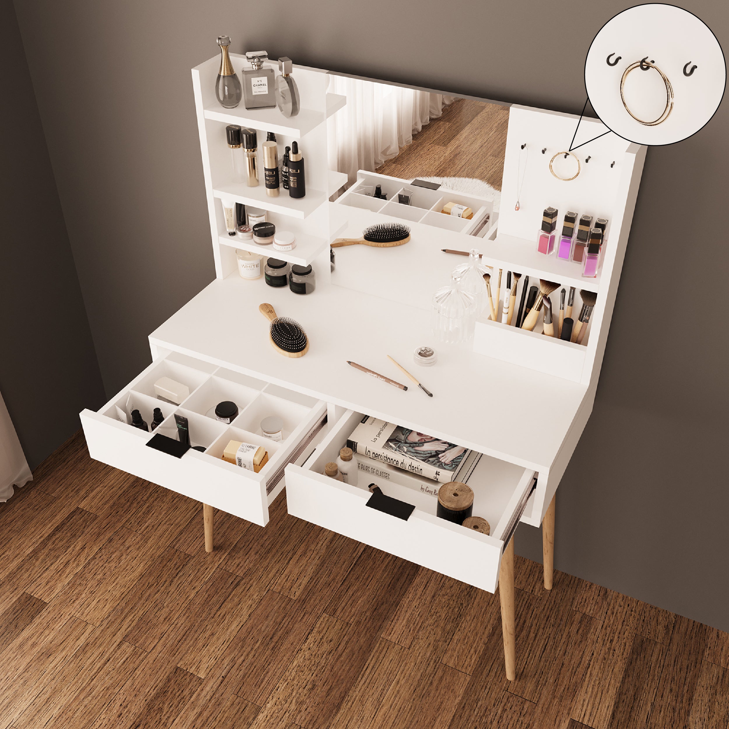 Bimossa A40 Bella Çekmeceli Makyaj Masası