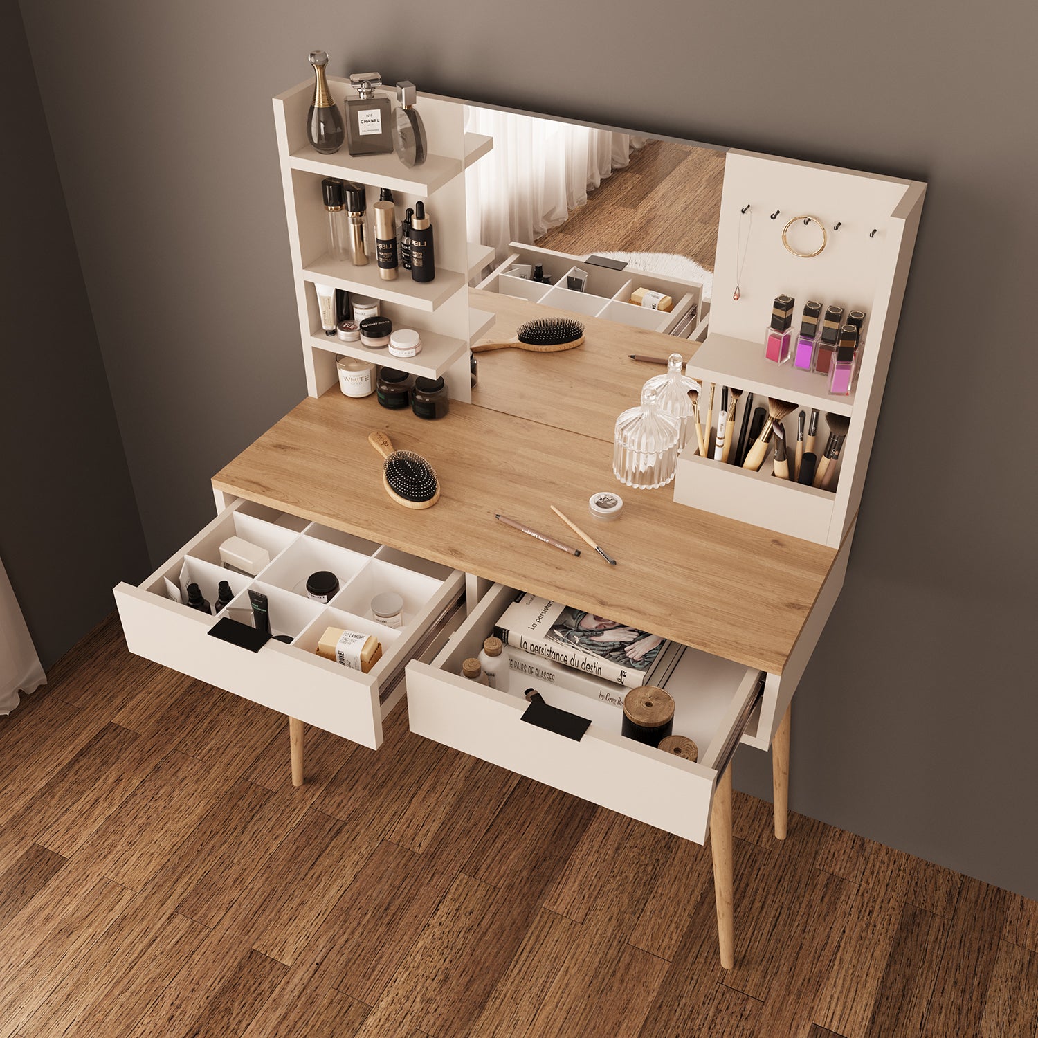 Bimossa A40 Bella Çekmeceli Makyaj Masası