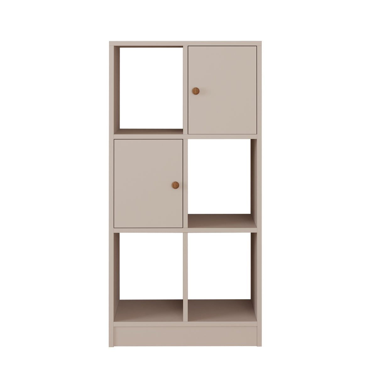 Bimossa W53 Betty Kitaplık, 2 Kapaklı ve 4 Açık Bölmeli 120 cm Çok Amaçlı Kitaplık