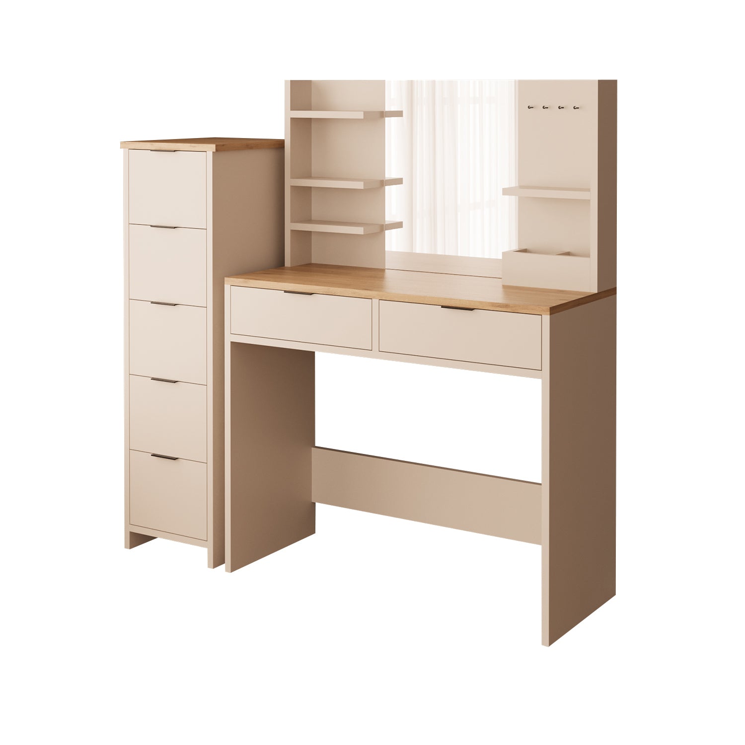 Bimossa T50 Diena Çekmeceli Dolaplı Makyaj Masası