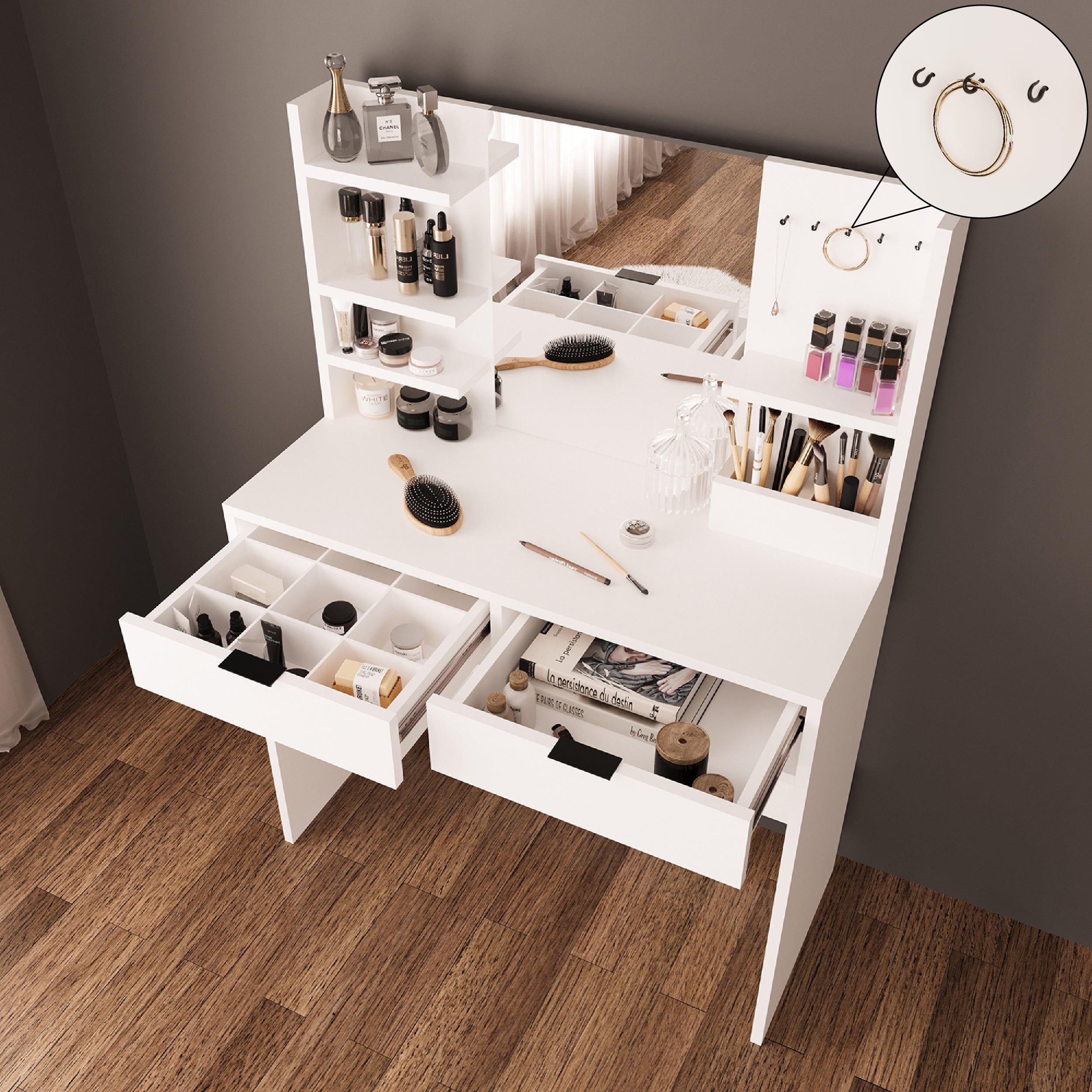 Bimossa A50 Diena Çekmeceli Makyaj Masası