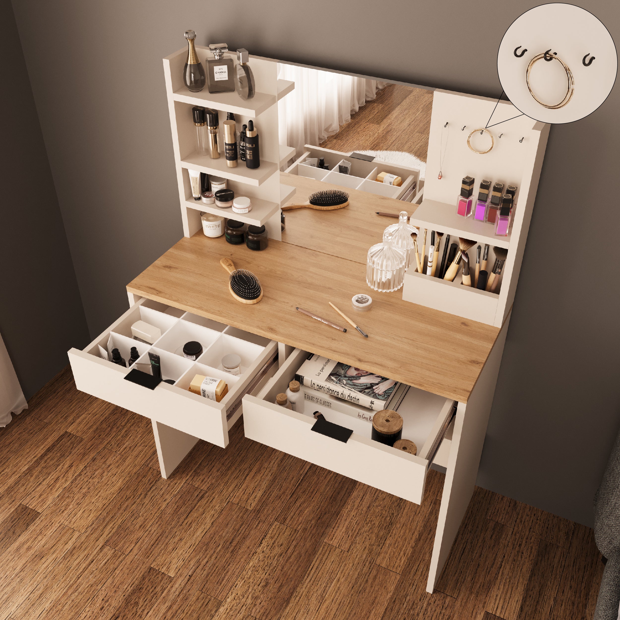 Bimossa A50 Diena Çekmeceli Makyaj Masası