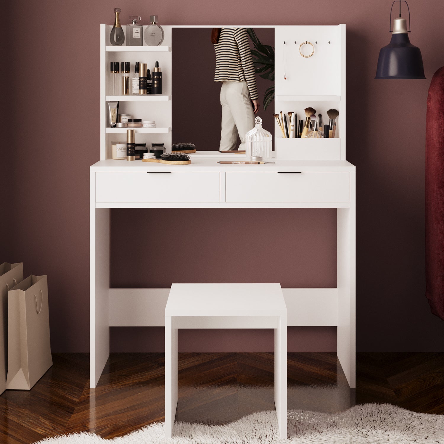 Bimossa V50 Diena Tabureli Makyaj Masası