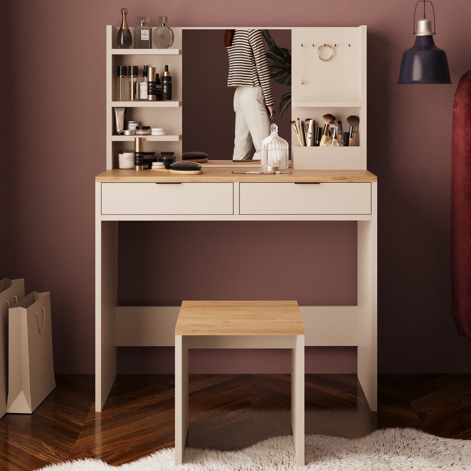 Bimossa V50 Diena Tabureli Makyaj Masası