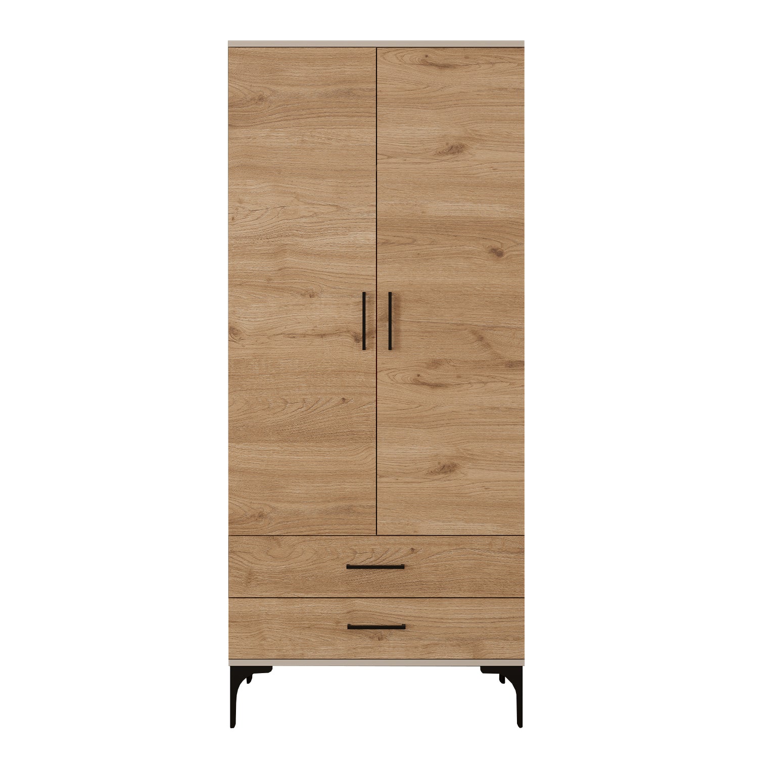 Bimossa K80 Loft 80 cm 2 Kapaklı 2 Çekmeceli Gardırop