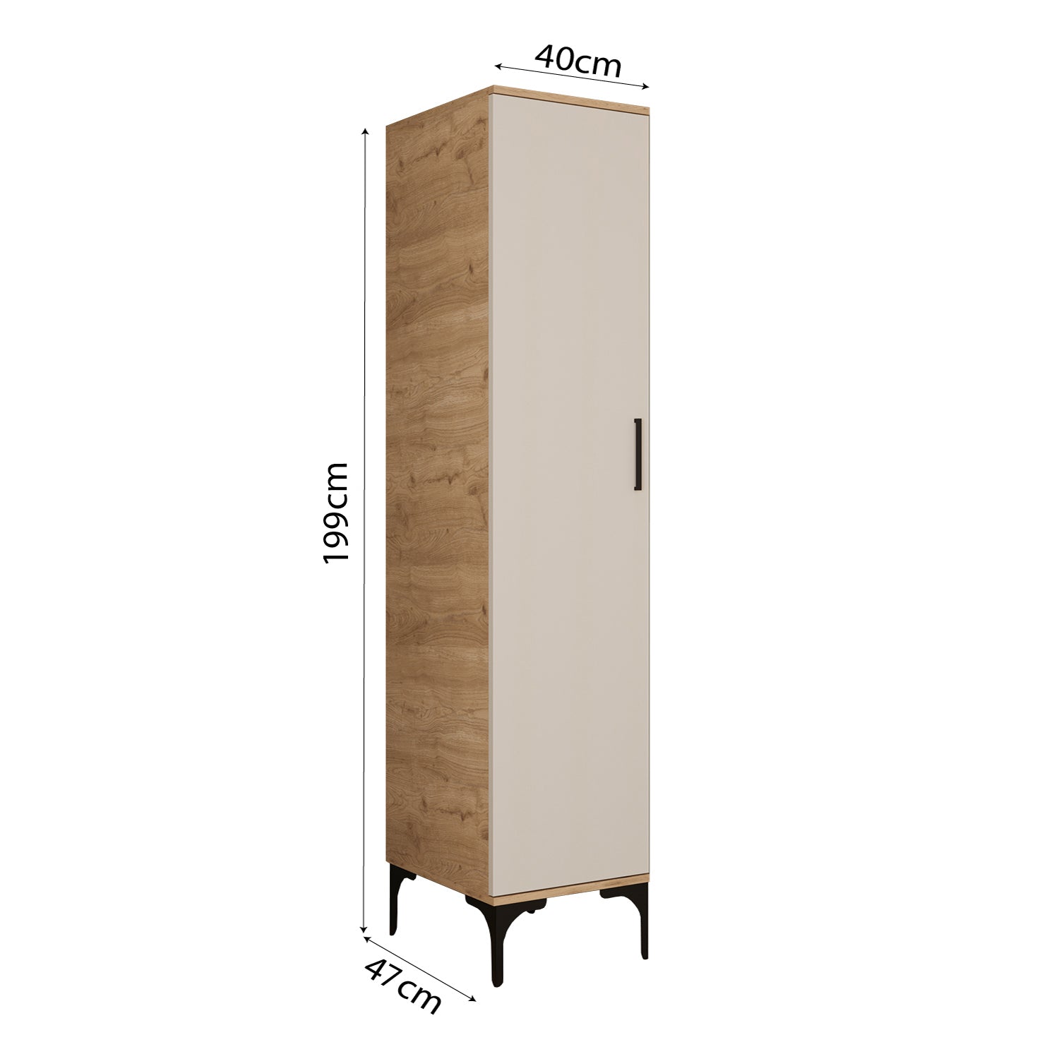Bimossa K70 Loft 40 cm Tek Kapaklı Gardırop