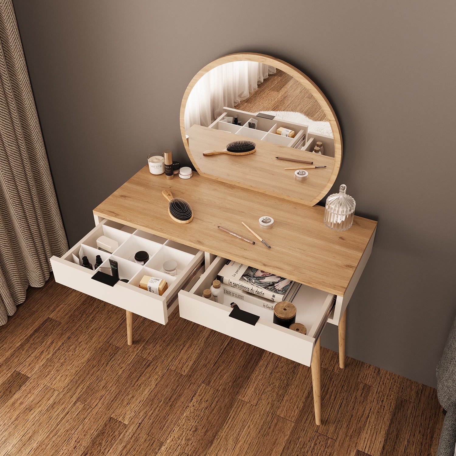 Bimossa A10 Lucy Çekmeceli Makyaj Masası