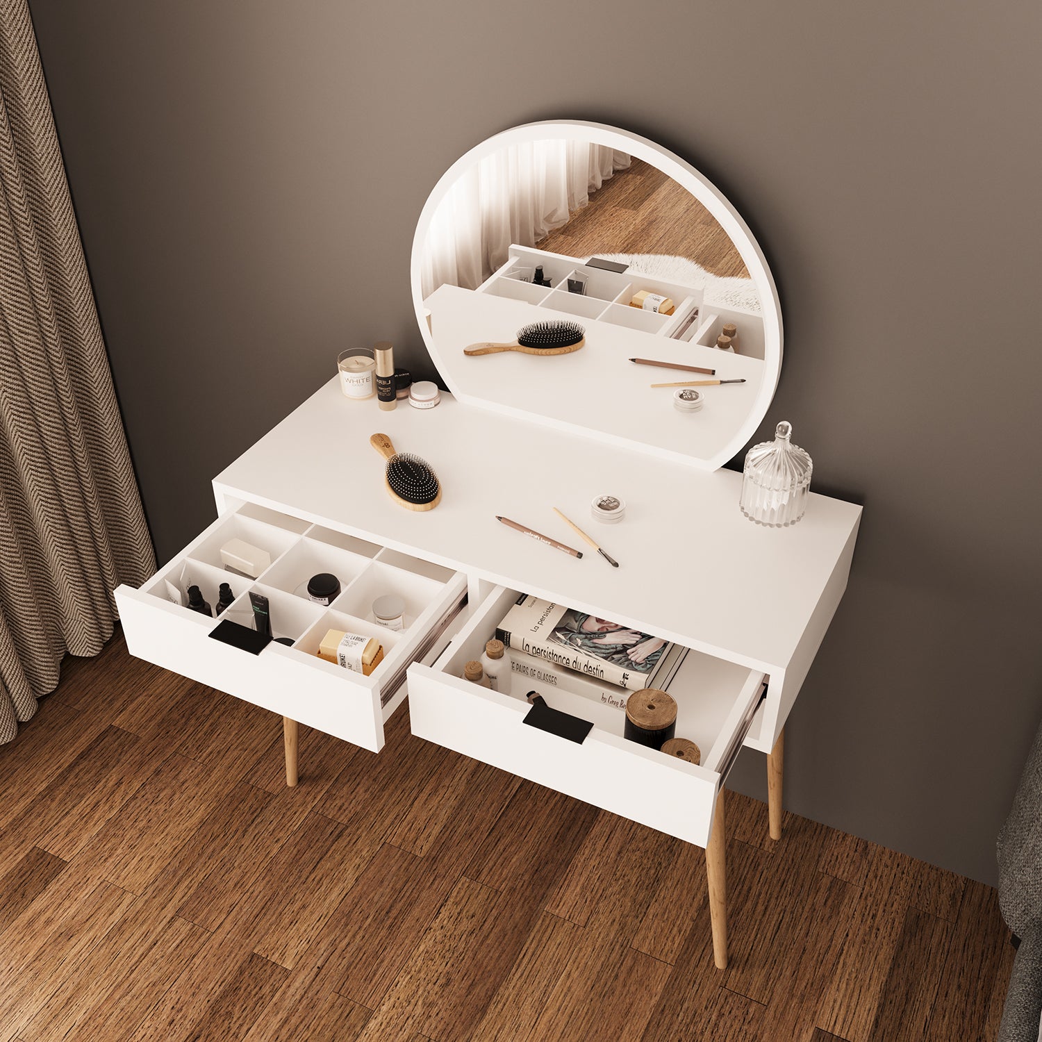 Bimossa A10 Lucy Çekmeceli Makyaj Masası