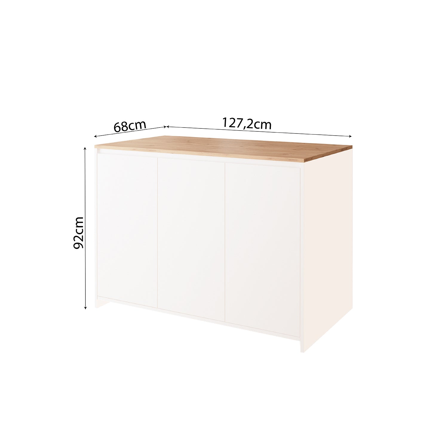 Bimossa L45 Miro Mutfak Adası 127 cm