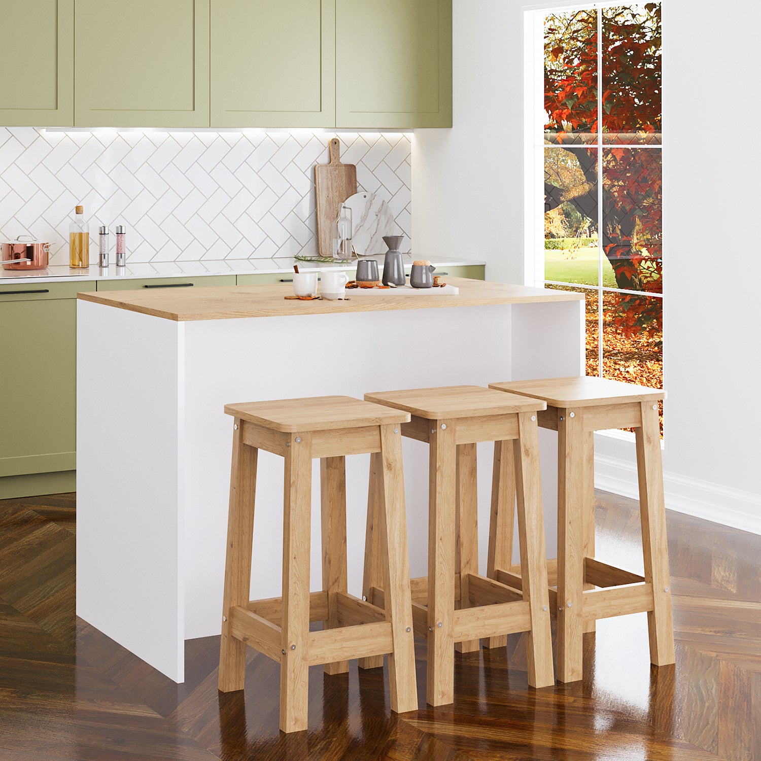 Bimossa G40 Monet 3 Tabureli Mutfak Adası