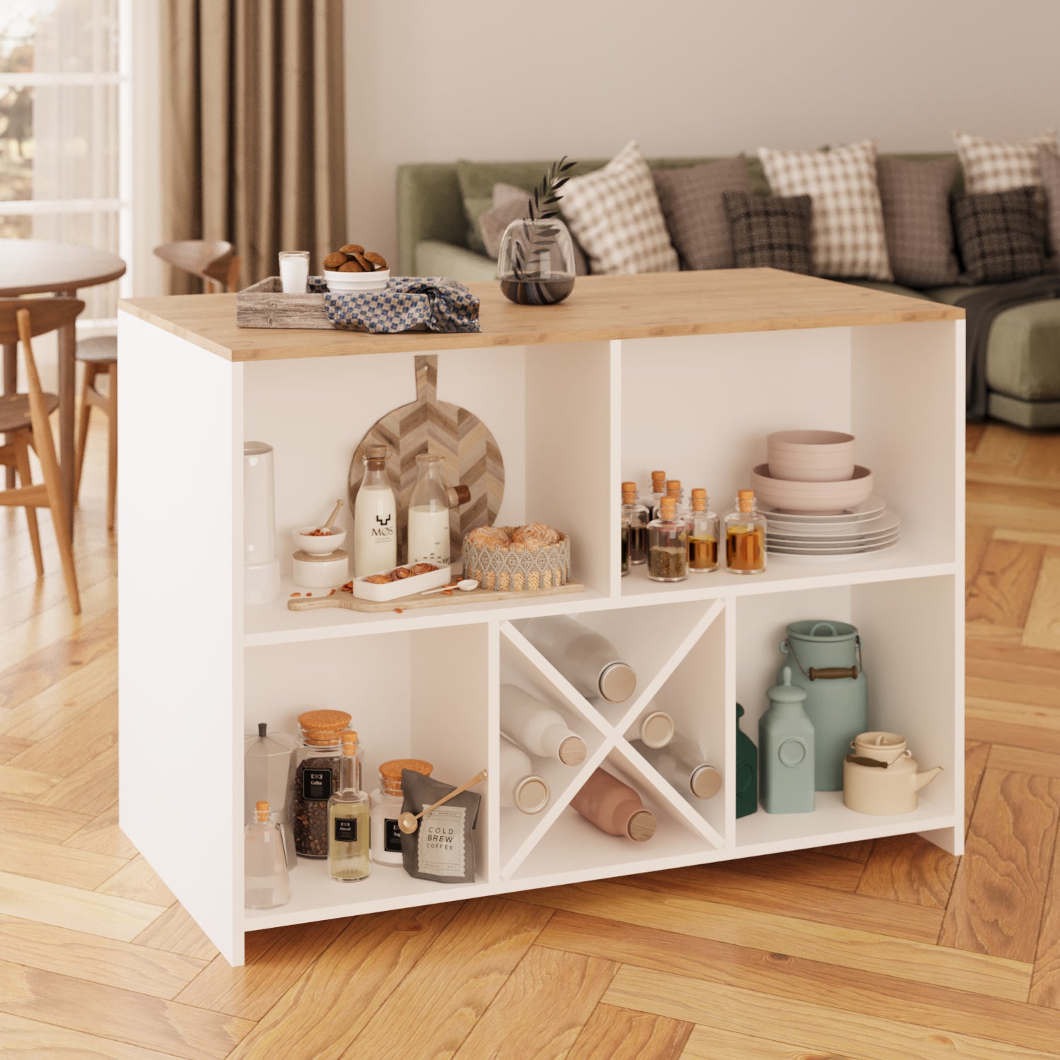 Bimossa G40 Monet 3 Tabureli Mutfak Adası