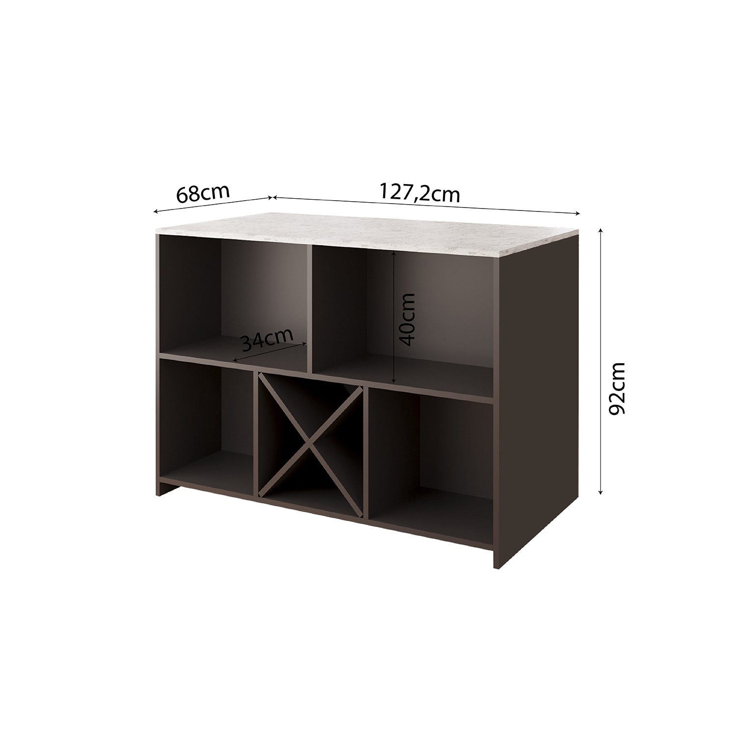 Bimossa G40 Monet 3 Tabureli Mutfak Adası