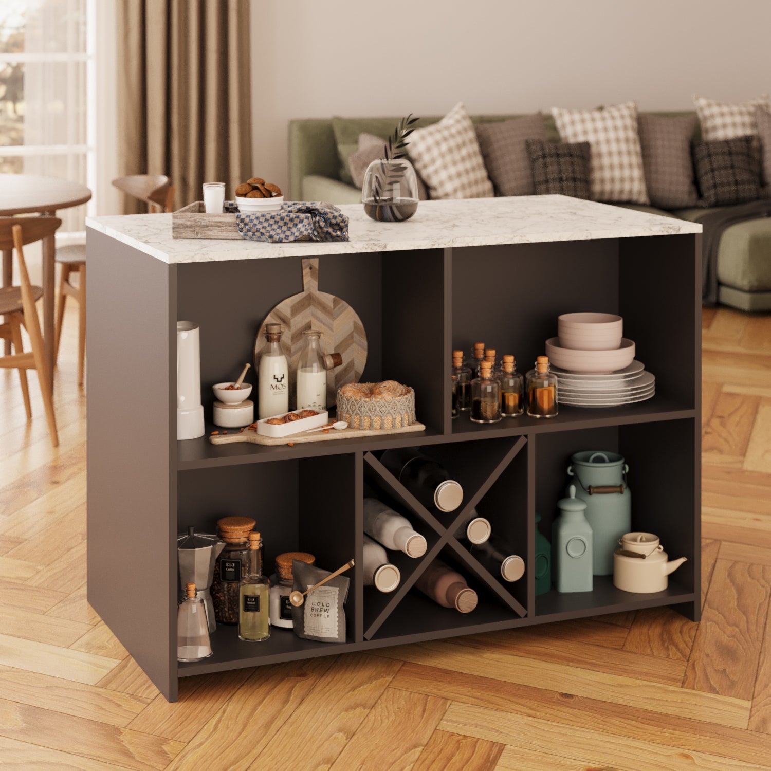 Bimossa G40 Monet 3 Tabureli Mutfak Adası