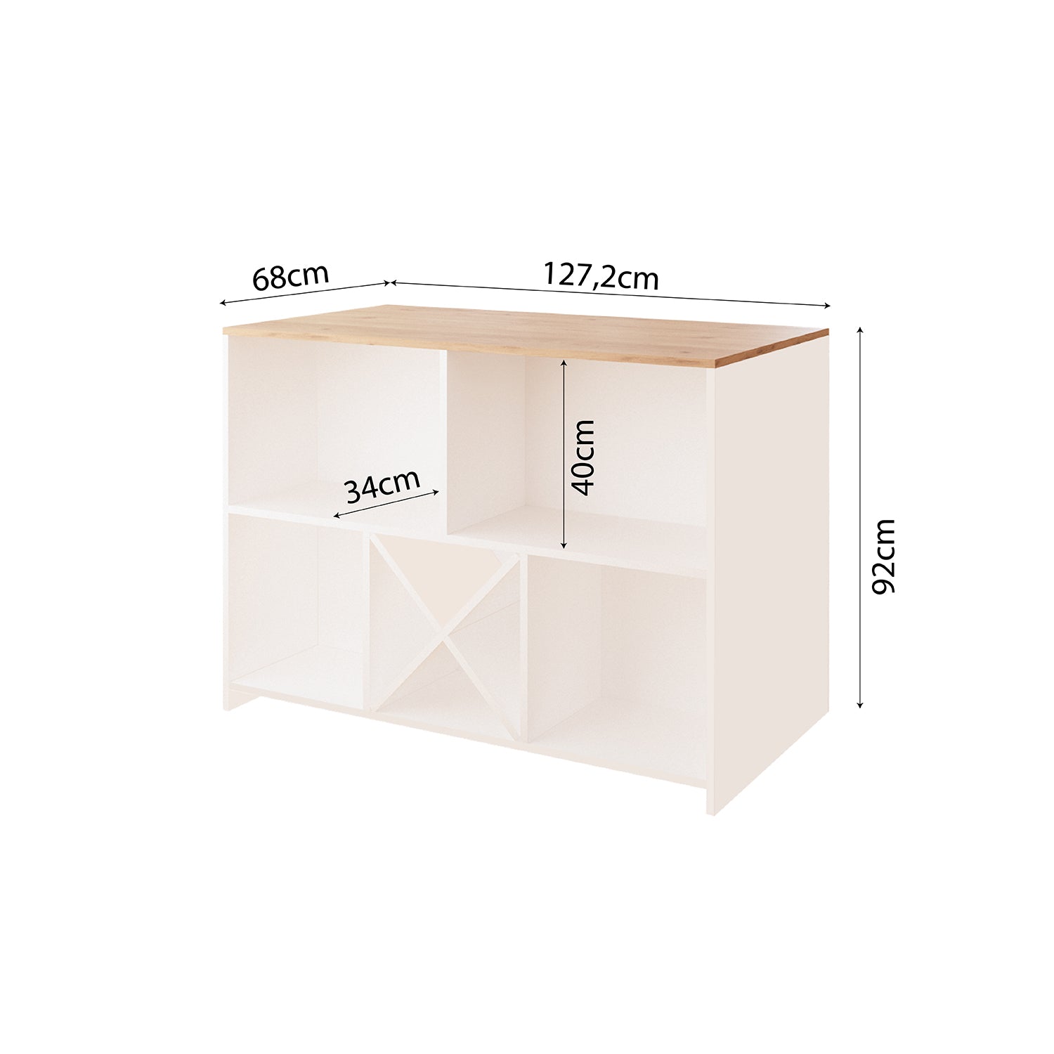 Bimossa G40 Monet 3 Tabureli Mutfak Adası