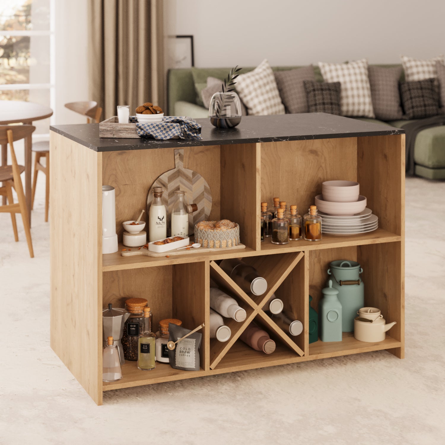 Bimossa G40 Monet 3 Tabureli Mutfak Adası