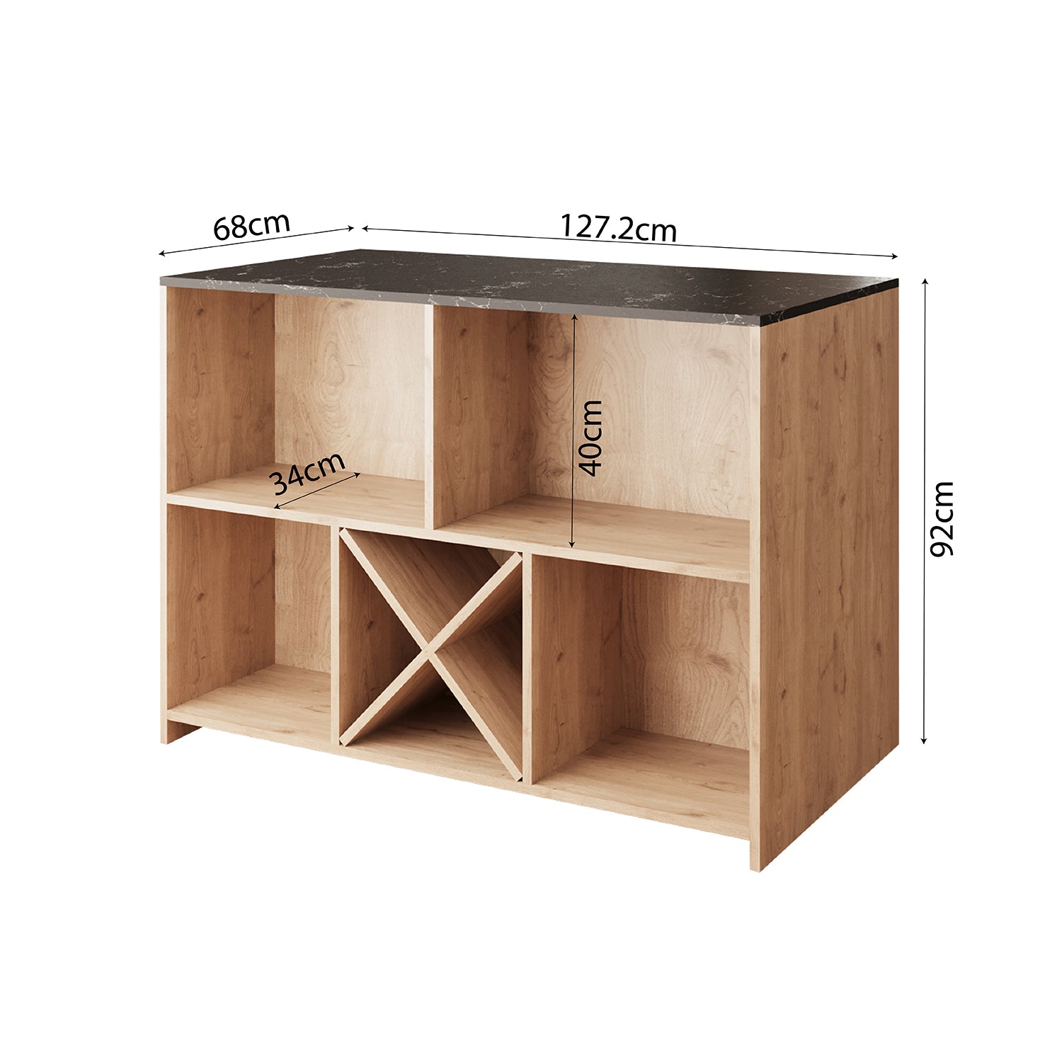 Bimossa G40 Monet 3 Tabureli Mutfak Adası