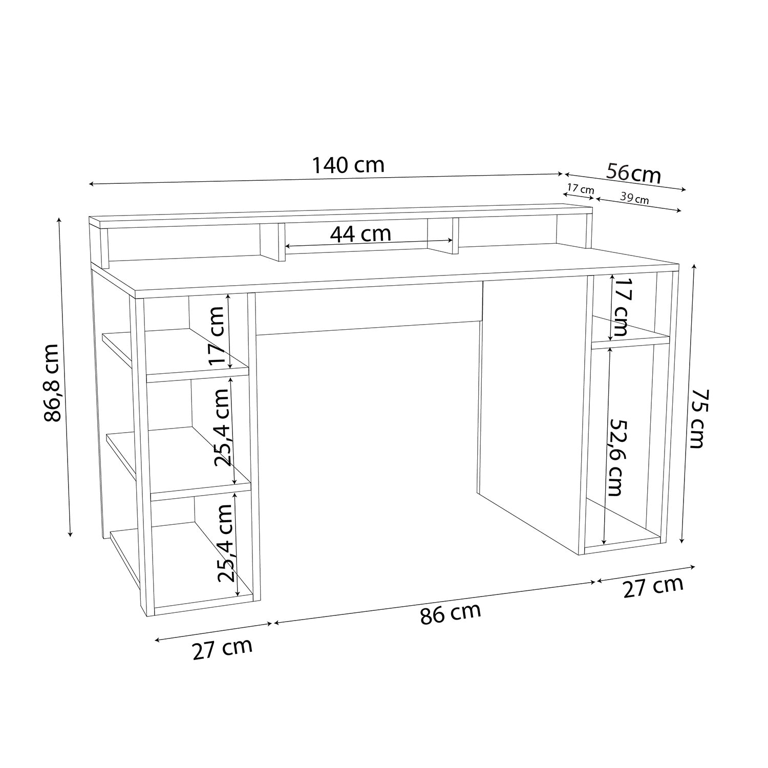 Bimossa S8080 Dina Oyuncu Masası Siyah - Kırmızı