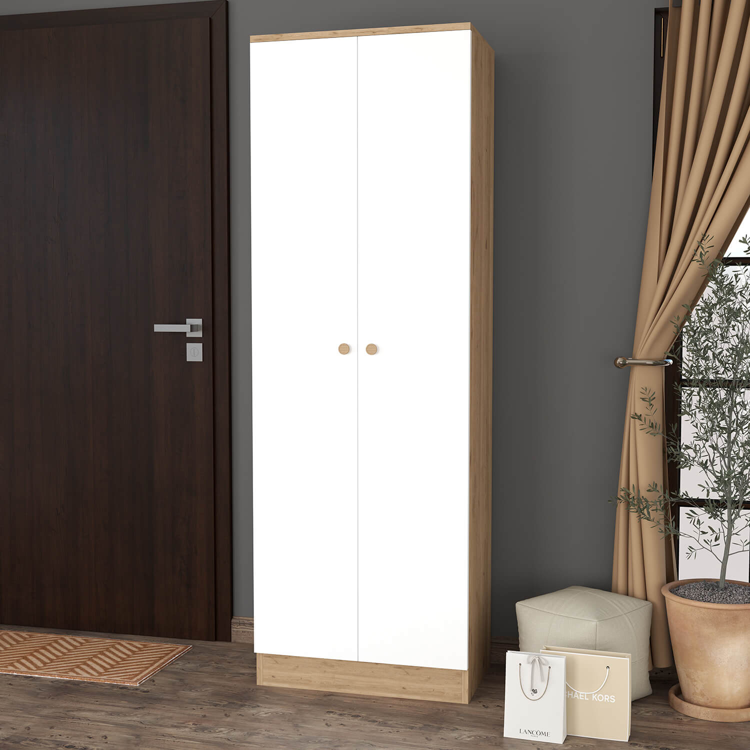 Bimossa P4010 Varna Portmanto 180 cm Sepet-Beyaz