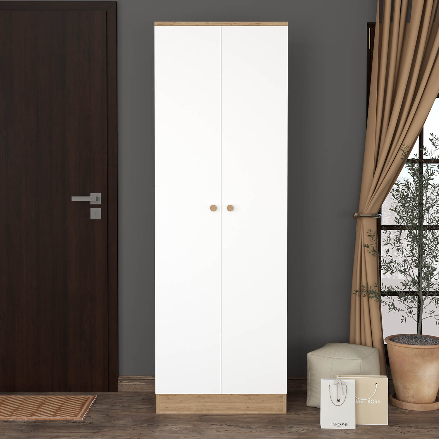 Bimossa P4010 Varna Portmanto 180 cm Sepet-Beyaz