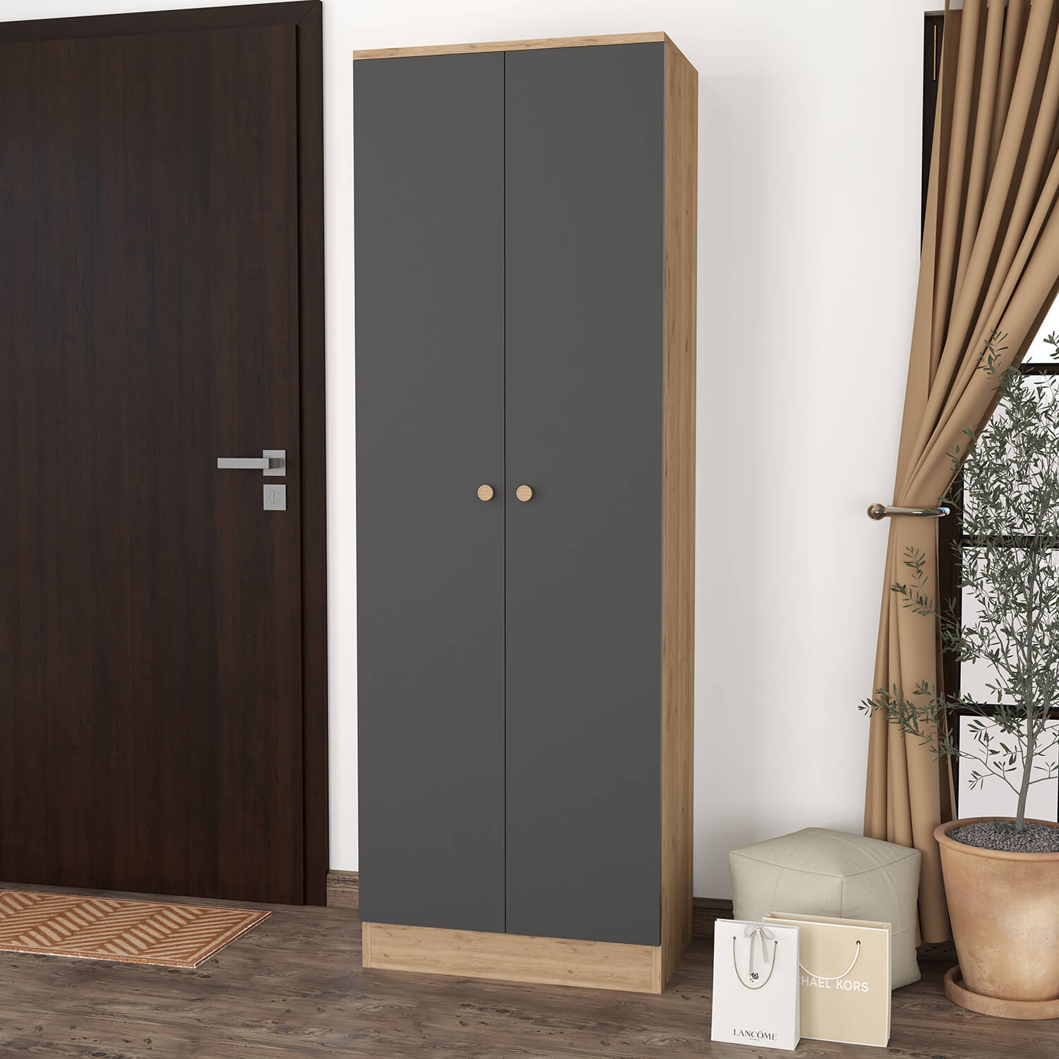 Bimossa P4020 Varna Portmanto 180 cm Antrasit-Sepet