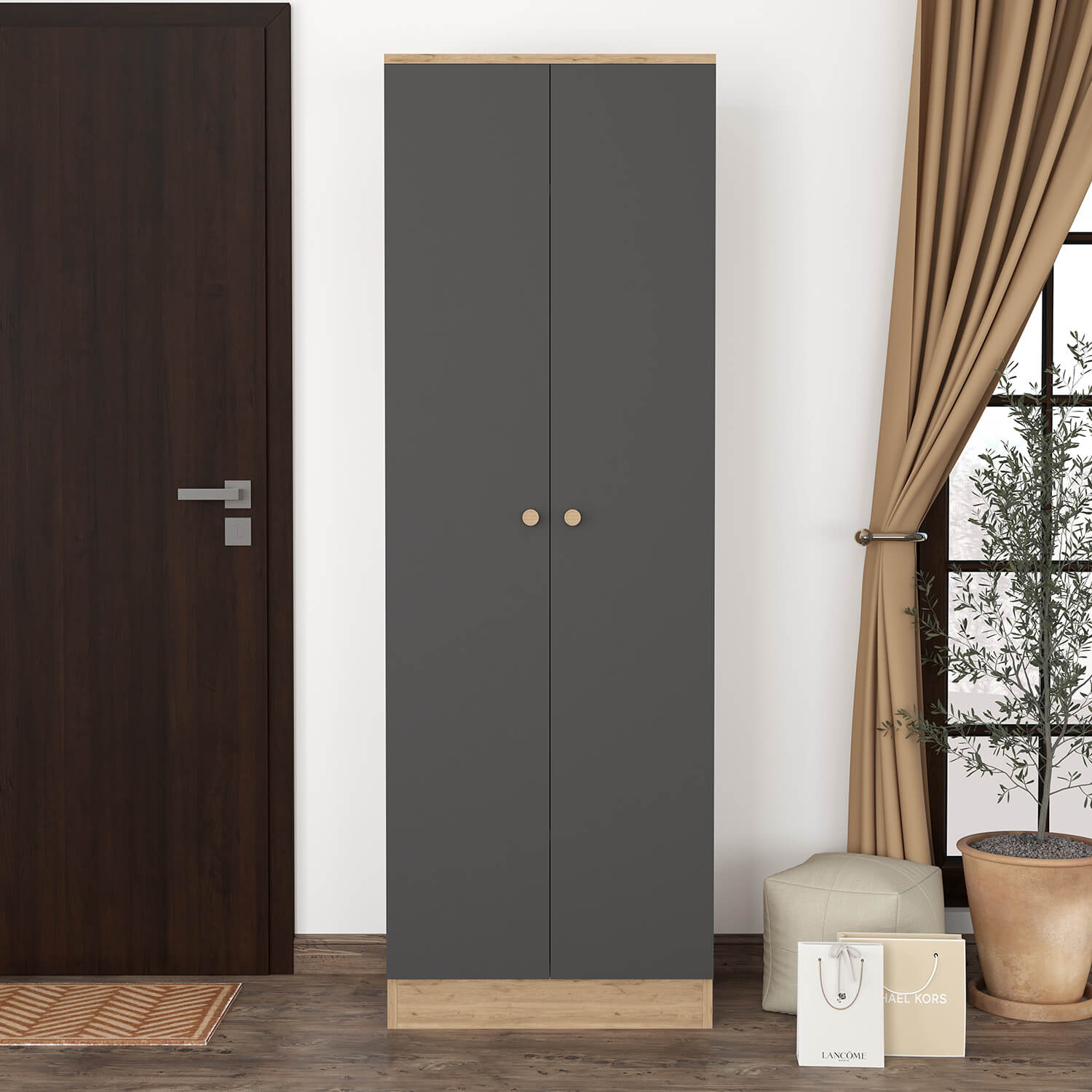 Bimossa P4020 Varna Portmanto 180 cm Antrasit-Sepet