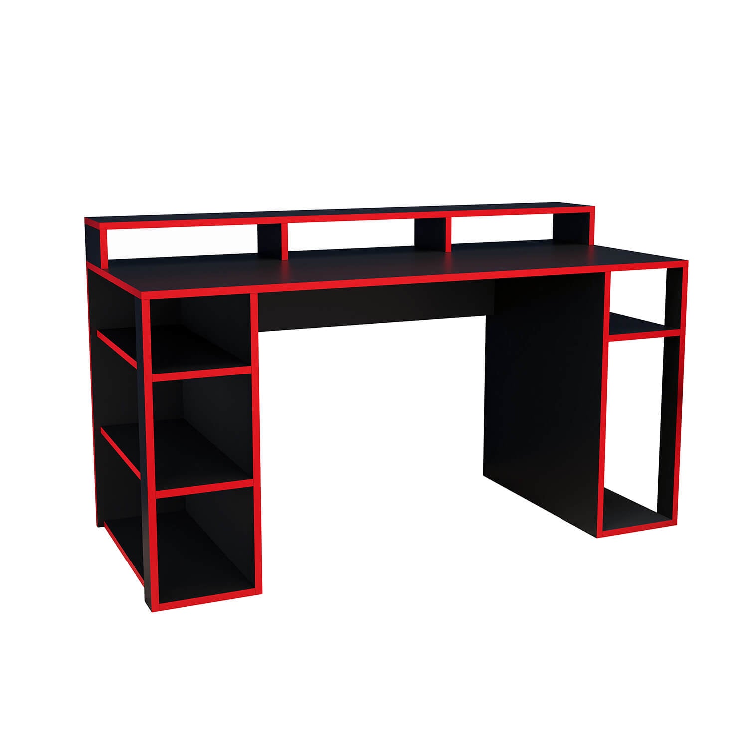 Bimossa S8080 Dina Oyuncu Masası Siyah - Kırmızı