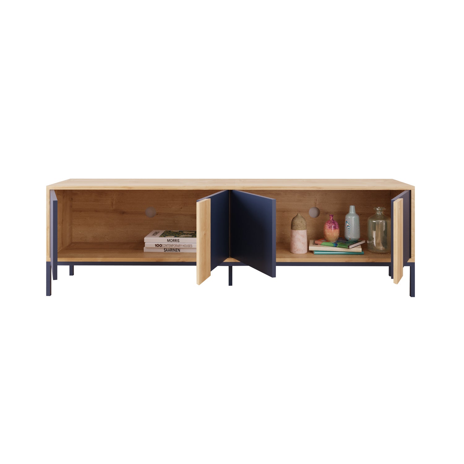 Bimossa E33 Soho TV Ünitesi 180 cm 4 Kapaklı Modern Salon Televizyon Ünitesi