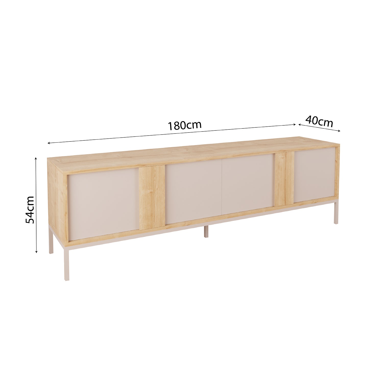 Bimossa E33 Soho TV Ünitesi 180 cm 4 Kapaklı Modern Salon Televizyon Ünitesi