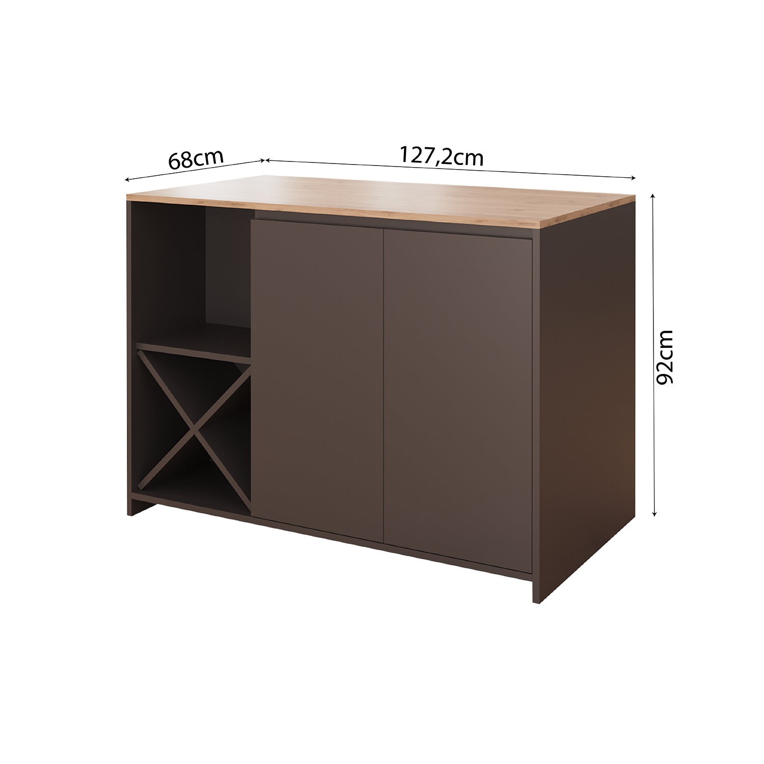 Bimossa L51 Vino Mutfak Adası 127 cm