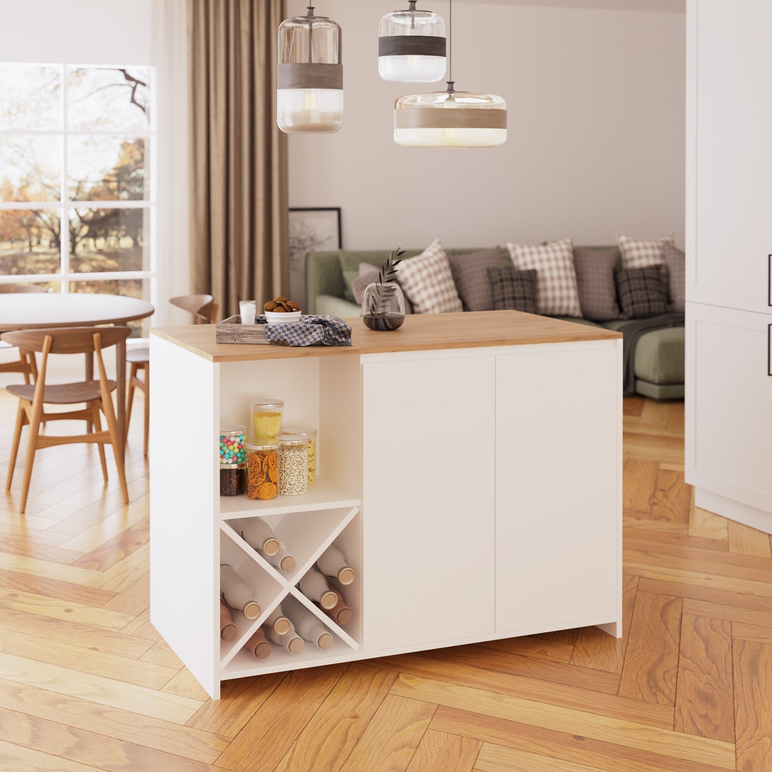 Bimossa L51 Vino Mutfak Adası 127 cm