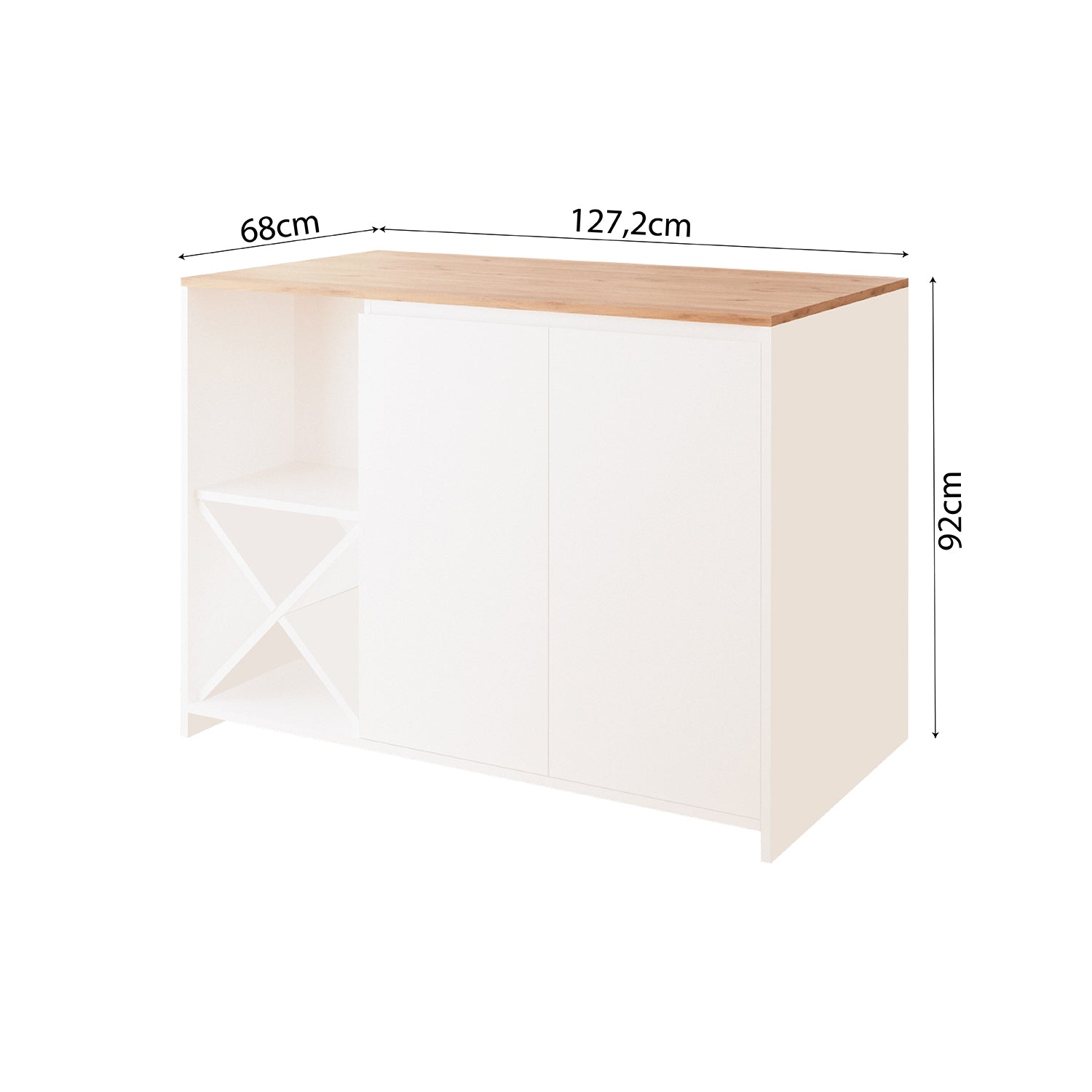 Bimossa L51 Vino Mutfak Adası 127 cm