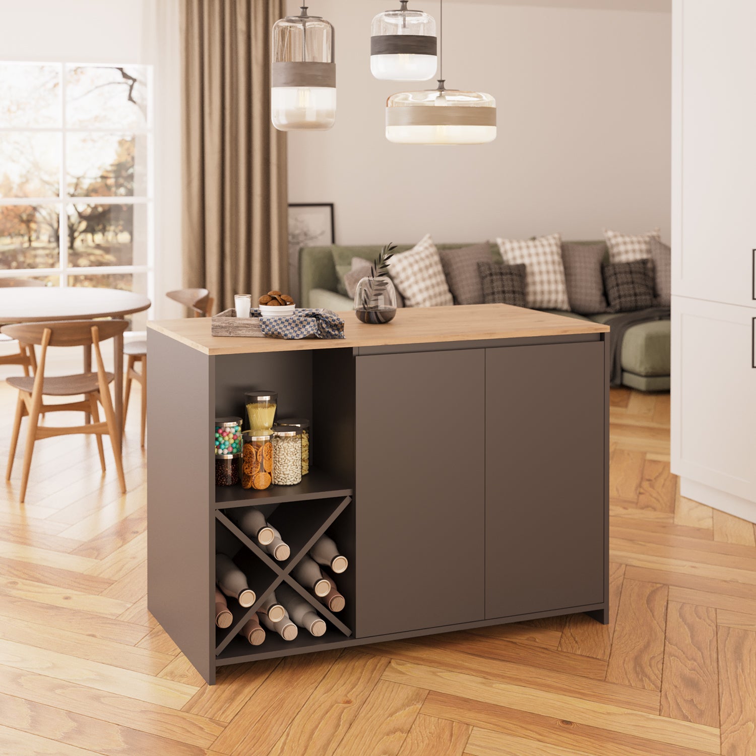 Bimossa L51 Vino Mutfak Adası 127 cm