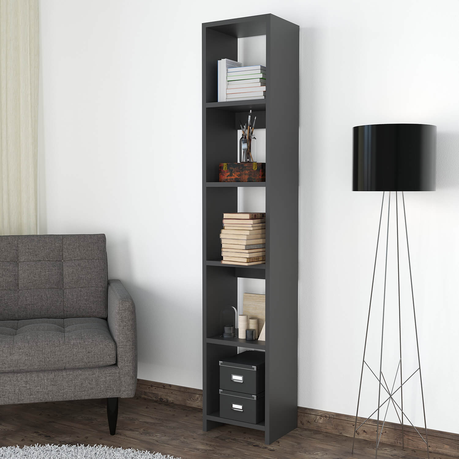 Bimossa W14 Robin Tek Kitaplık Dar