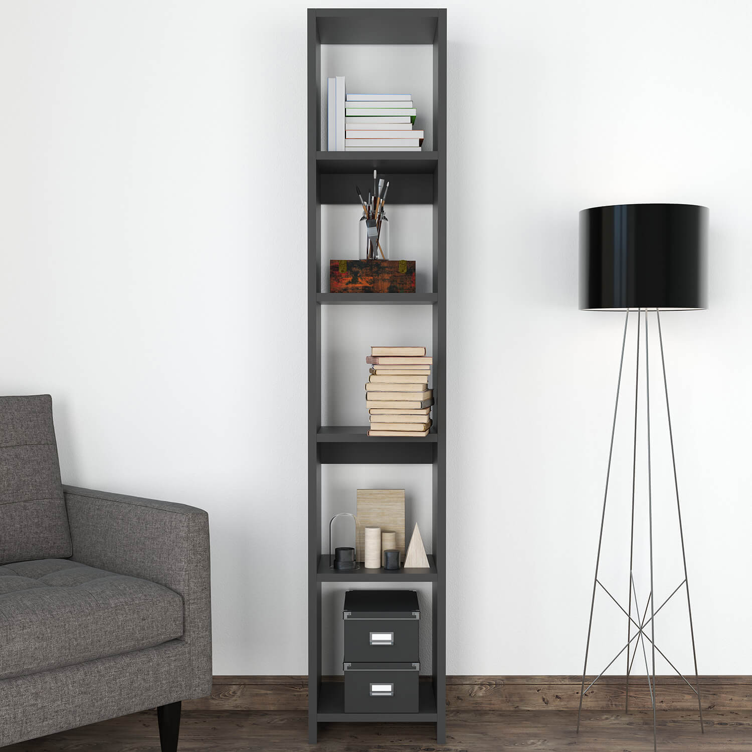 Bimossa W14 Robin Tek Kitaplık Dar