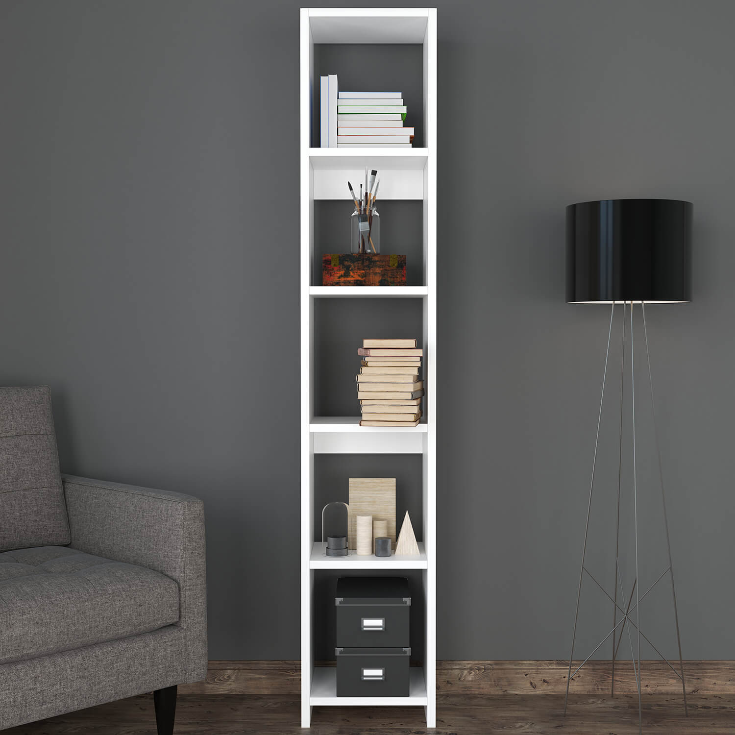 Bimossa W14 Robin Tek Kitaplık Dar