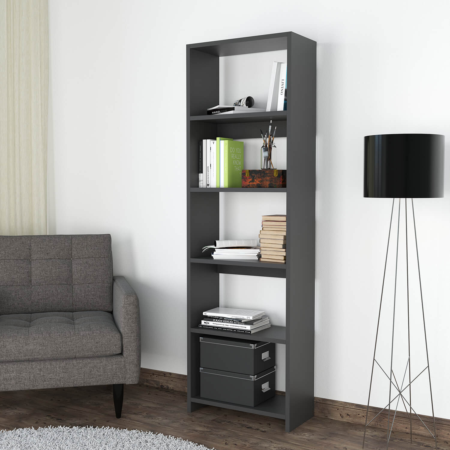 Bimossa W15 Robin Tek Kitaplık Geniş