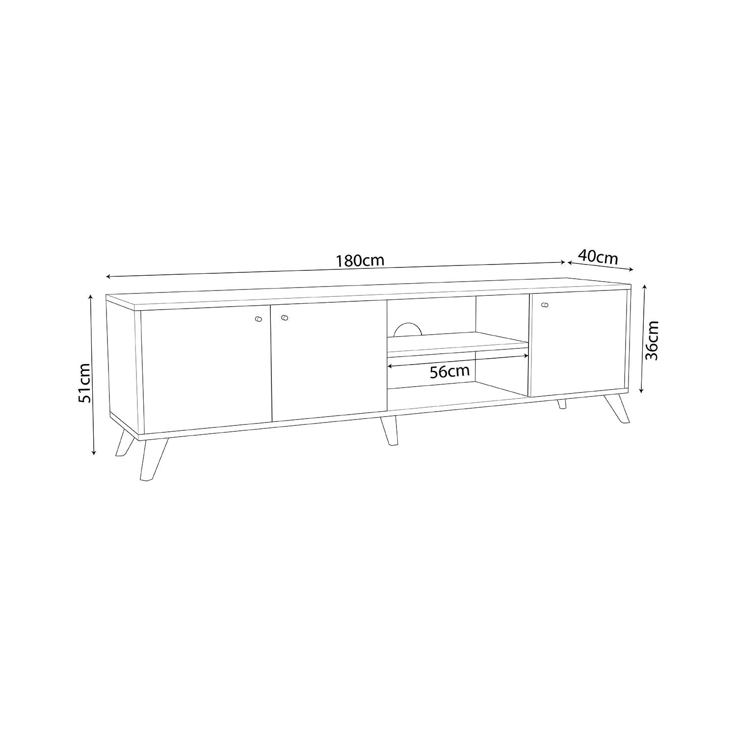 Bimossa E10 Lisa Tv Ünitesi 180cm