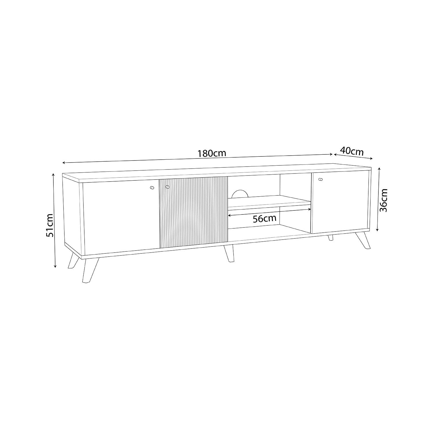 Bimossa E10 Lisa Tv Ünitesi 180cm