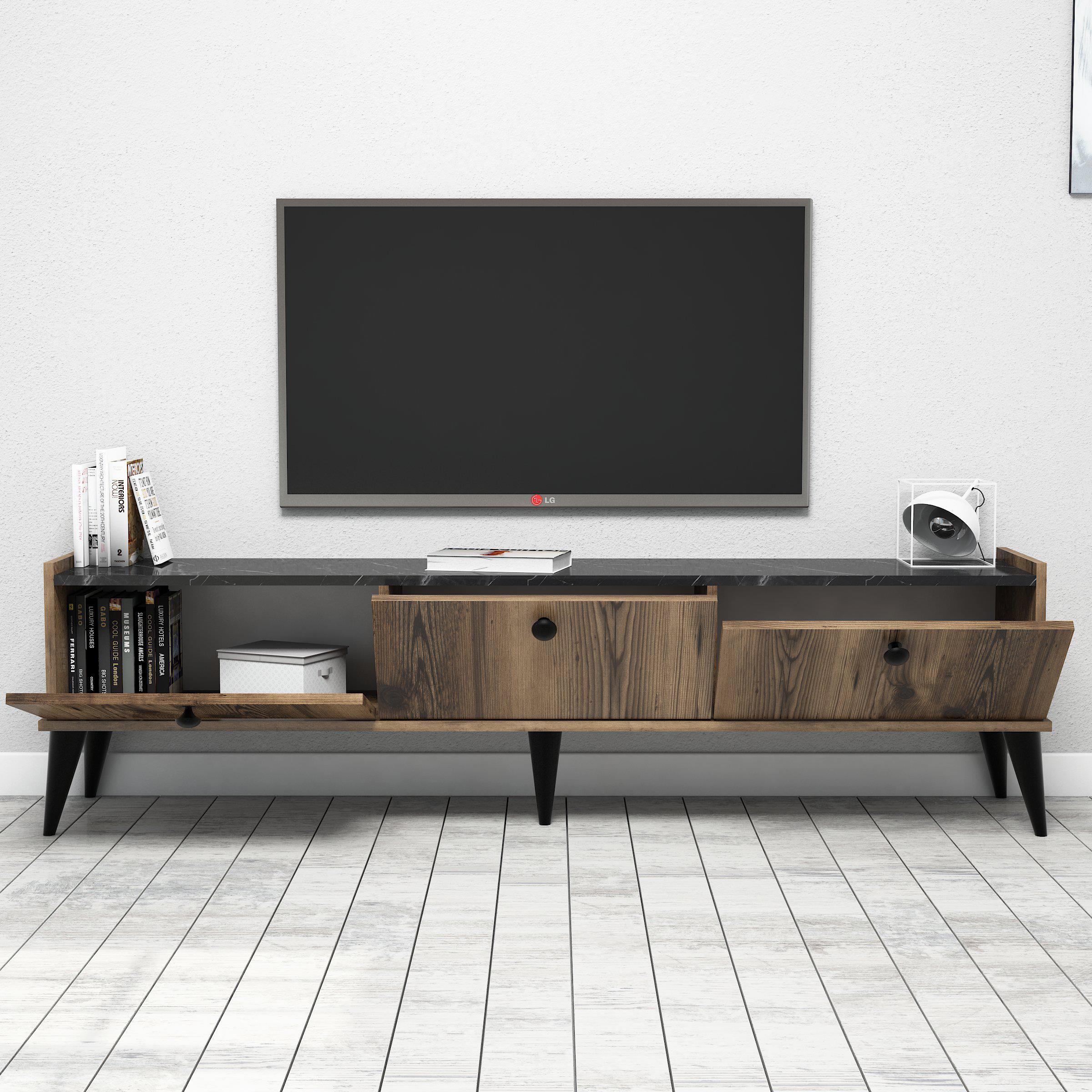 Bimossa E3610 Sümer Tv Ünitesi 180cm. Lidya/Mermer