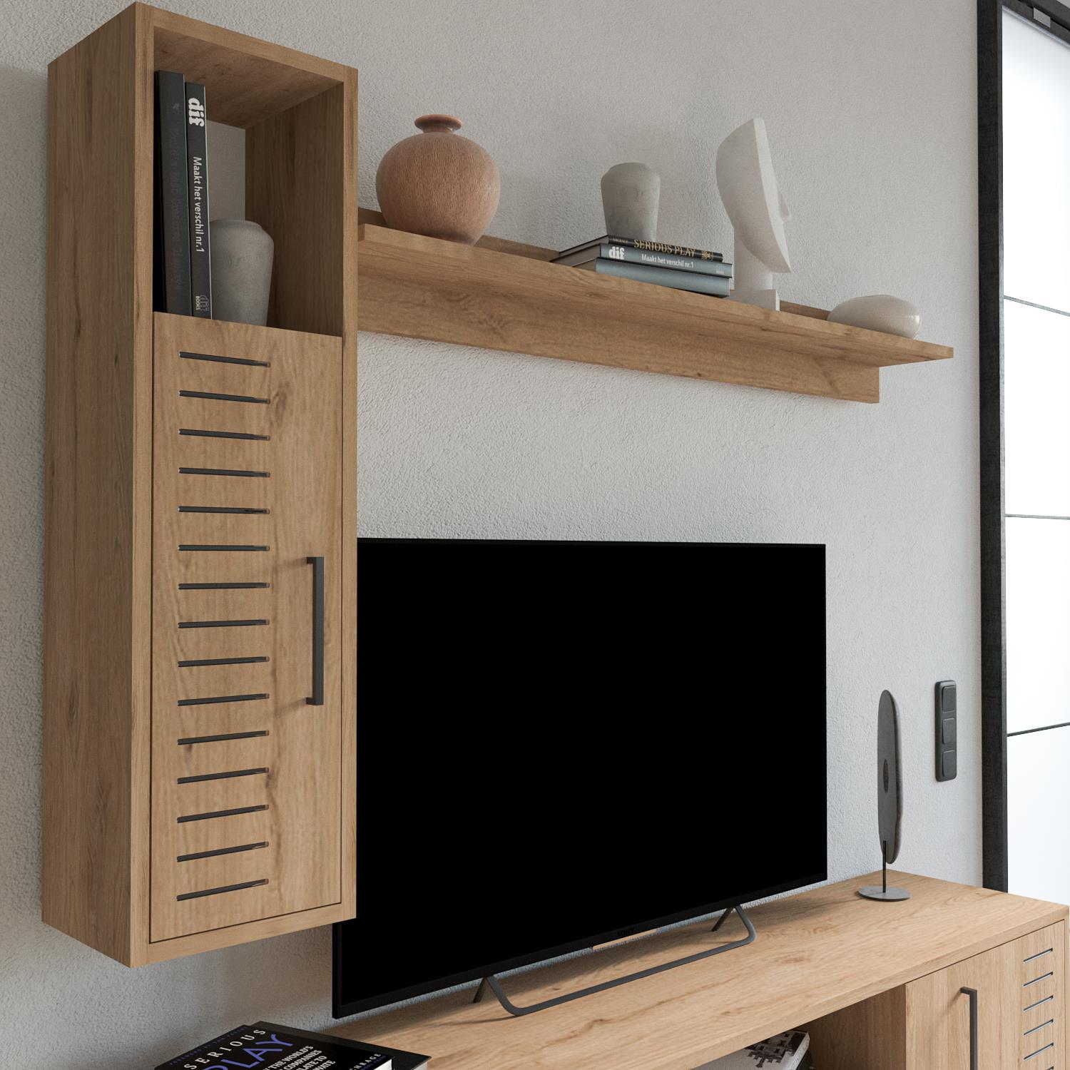 Bimossa G3610 Karla Tv Ünitesi Raflı Dolaplı ve Orta Sehpa Sepet