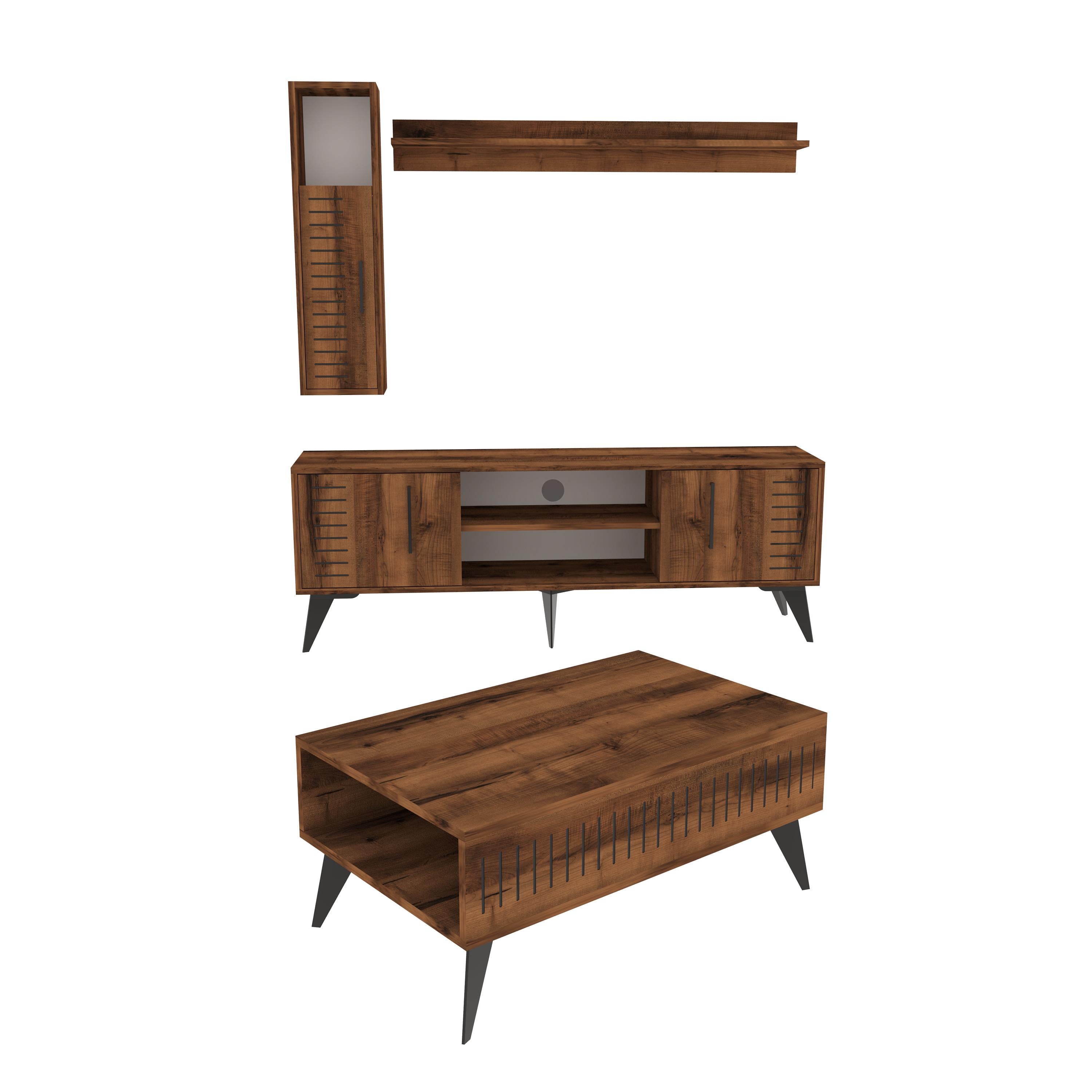 Bimossa G3620 Karla Tv Ünitesi Raflı Dolaplı ve Orta Sehpa Hat