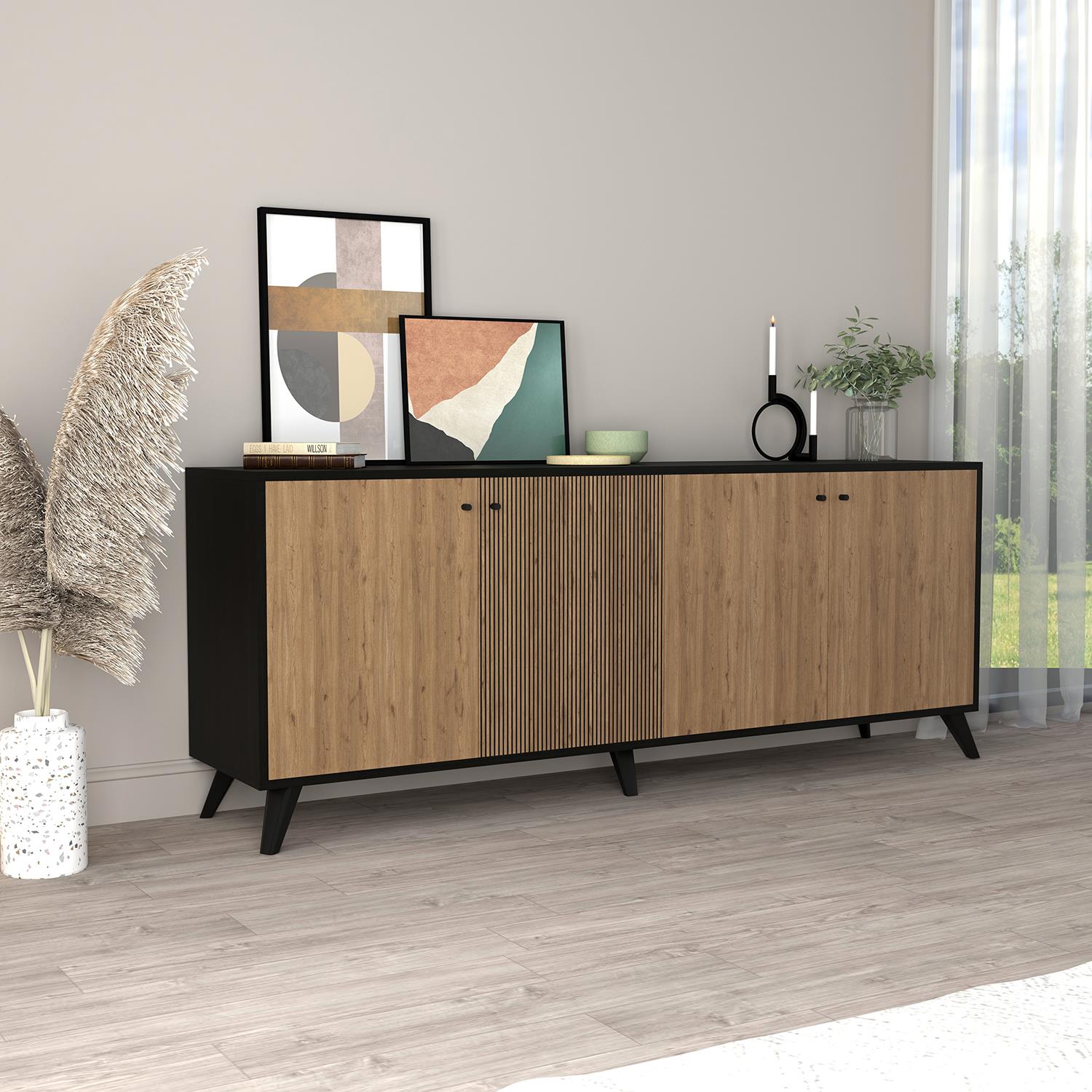 Bimossa H1030 Lisa Konsol Siyah-Sepet 180cm
