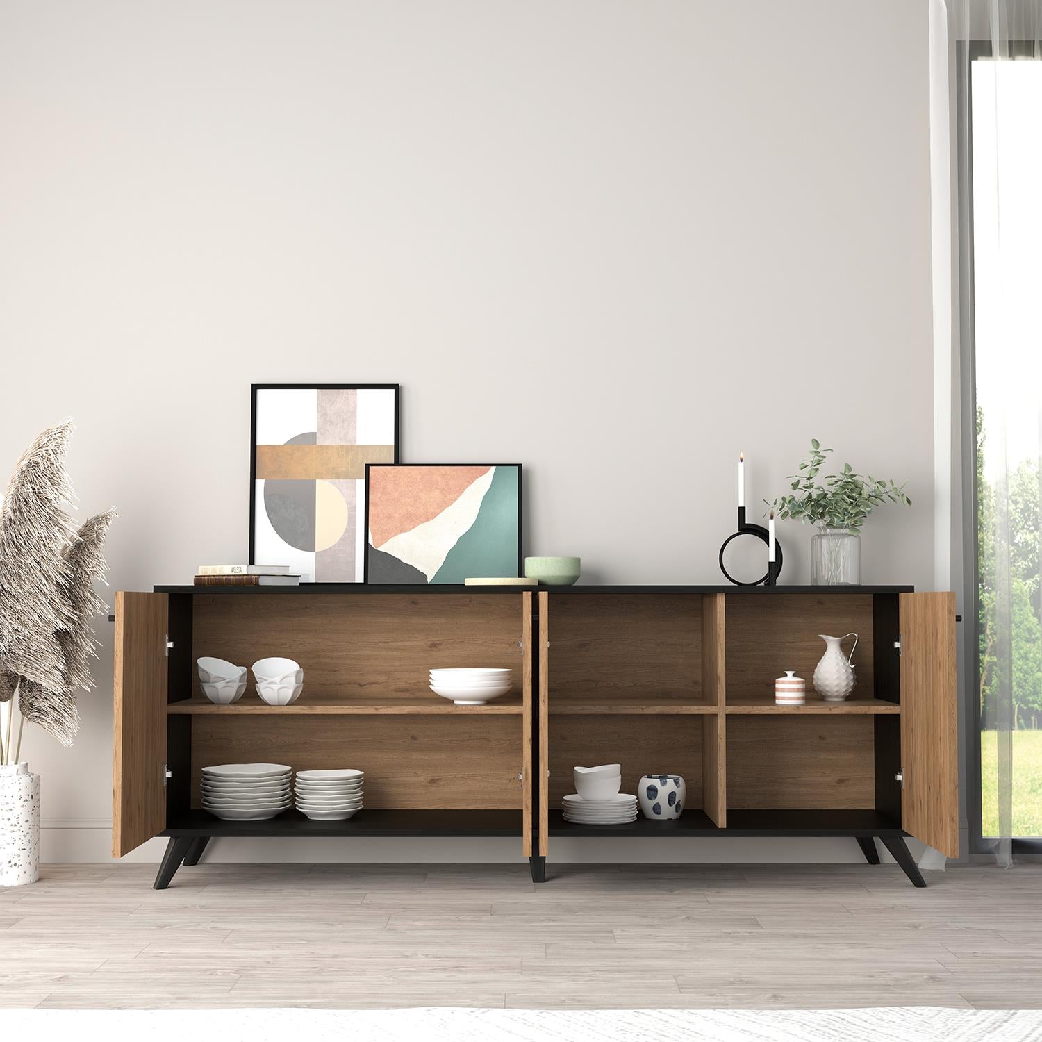 Bimossa H1030 Lisa Konsol 180cm Siyah-Sepet
