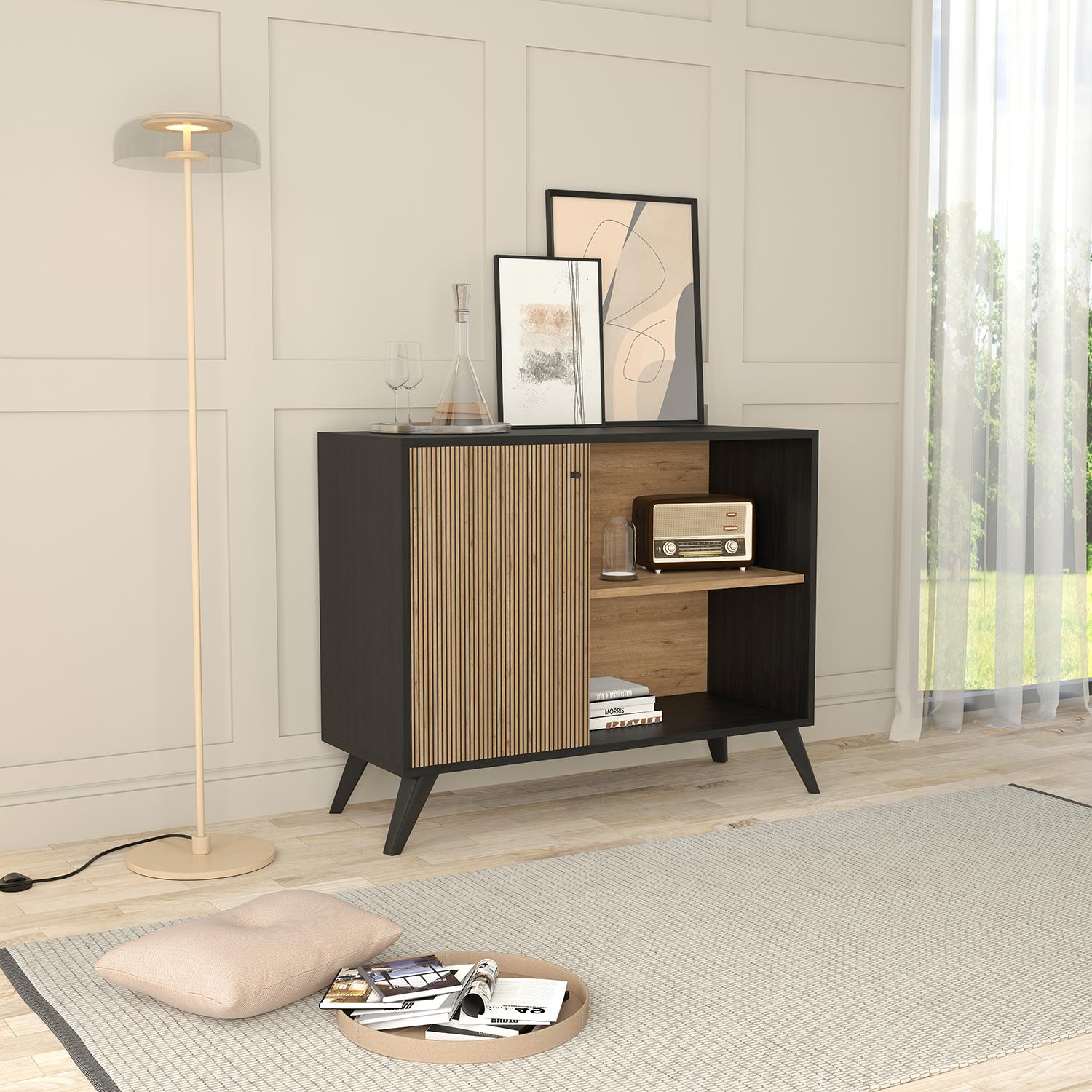 Bimossa H1130 Lisa Konsol Siyah-Sepet 100cm